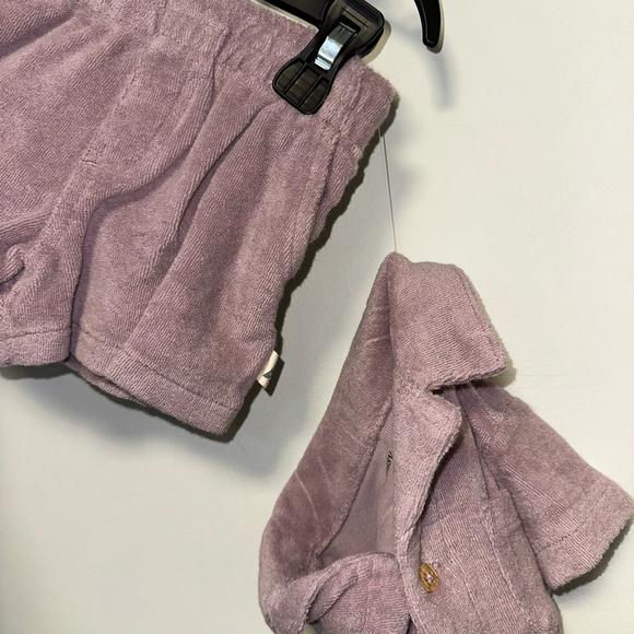 Boys Girls easy-peasy Set Size 12M Purple NWOT NEW Organic cotton Terry Cloth - Picture 9 of 11